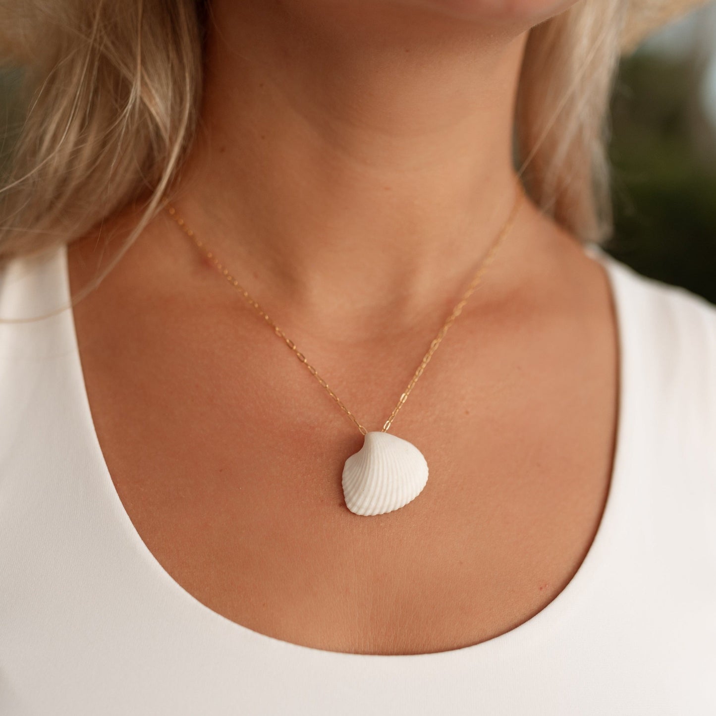 14k Gold Filled Angel Wing Seashell Necklace