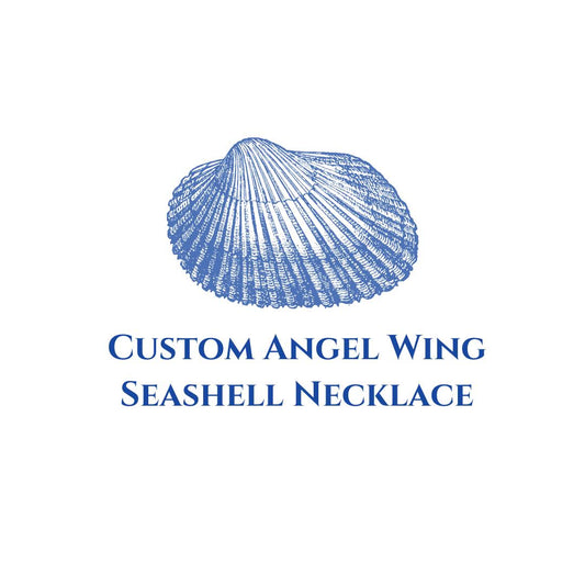 Custom Angel Wings Seashell Necklace