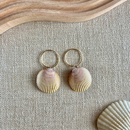 Heart Cockle 14K Gold Filled Endless Hoop Earrings