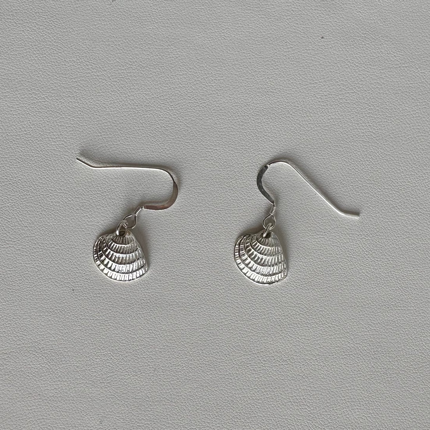 Mini Scallop Sterling Silver Wire Earrings