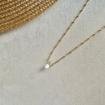 Pearl Gold-Filled Eternity Necklace