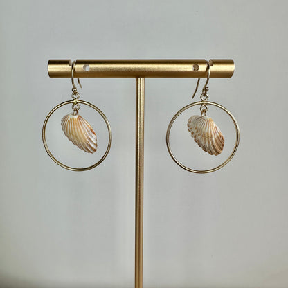 Spotted Angel Wings 14K Gold-Filled Circle Earrings