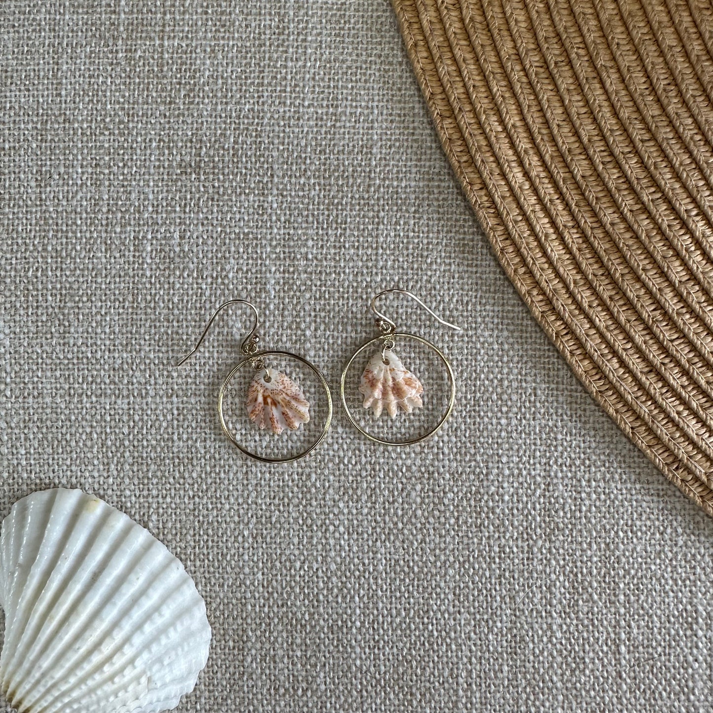 Spotted Kitten Paw 14K Gold-Filled Circle Earrings