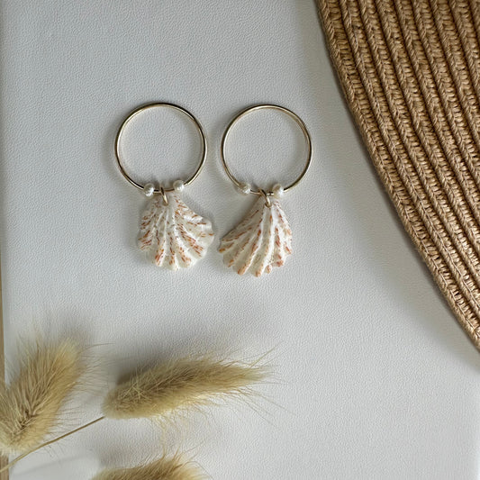 Spotted Kitten Paw Pearls 14K Gold Filled Endless Hoop Earrings