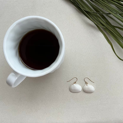 White Angel Wing Sterling Silver Earrings